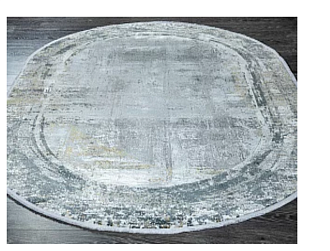 Турецкий ковер из эвкалиптового шёлка и акрила «ASPENDOS» M175A-C-DGRY-DGRY(Oval) 200 x 290 см Мир ковров