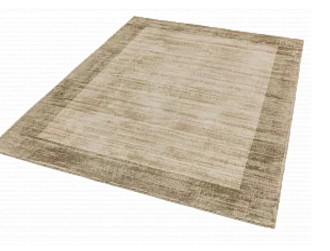 Индийский ковер из арт-шёлка «BLADE BORDER RUG» SMOKE PUTTY Мир ковров