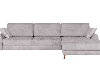 Угловой диван Монако с канапе 97/19, Серый, Ткань Tornado Silver Home Collection