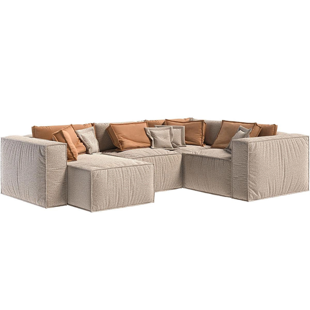 Диван Бриошь Премьер+ П-образный без подушек