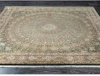 Индийский ковер из шёлка «KASHMIR SILK 24Х24» CELING GREEN 243 x 247 см Мир ковров