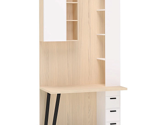 Стол письменный Римини белая с секцией