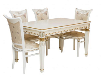 Стол "Милан" 140/180 + 4 стула "Венеция Люкс"