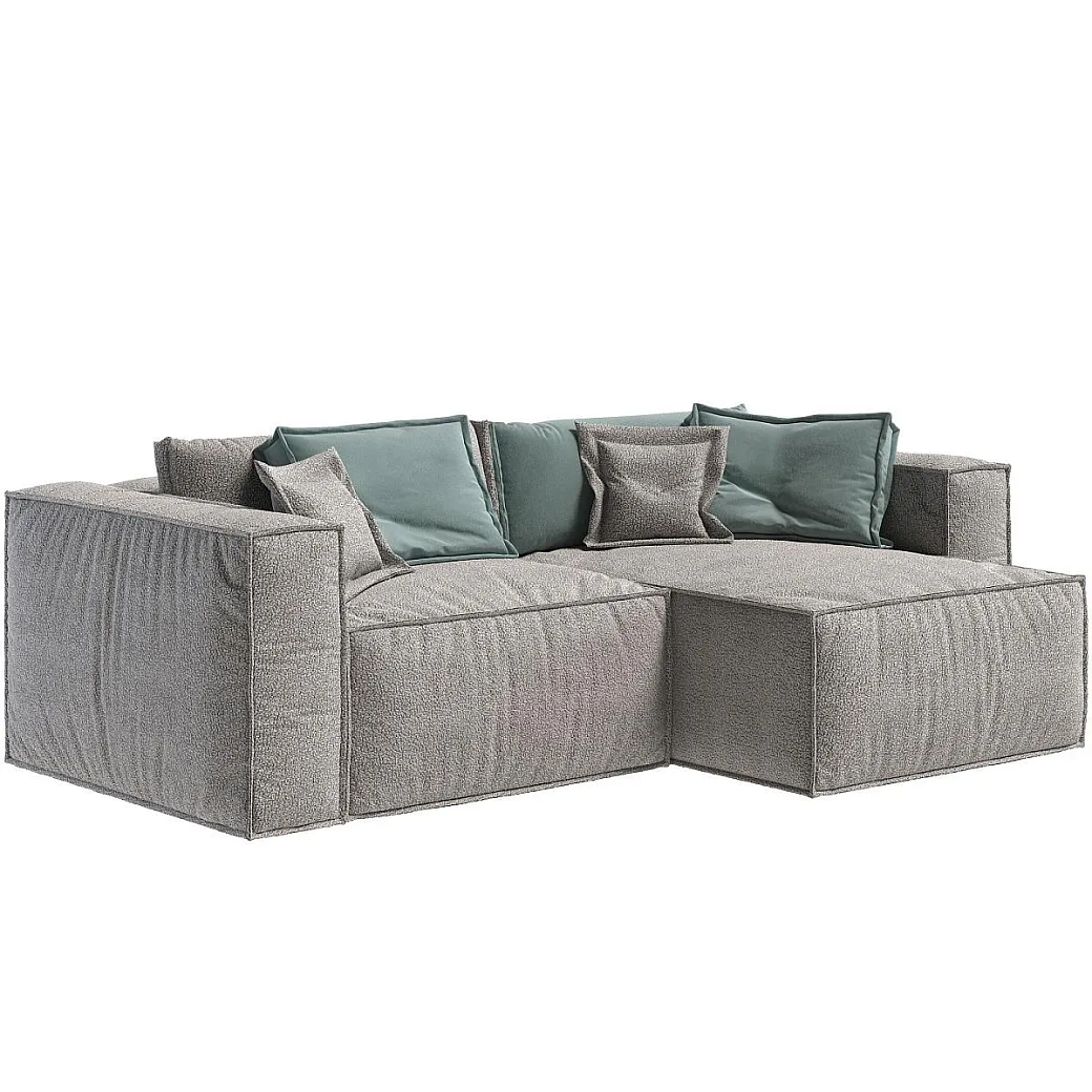 Диван Бриошь компактный угловой пр\лев Базис без подушек