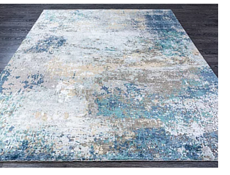 Индийский ковер из бамбукового шёлка «STORM V» RN103-SILVER-BLUE 250 x 300 см Мир ковров