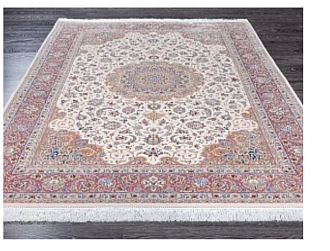 Иранский ковер из шёлка, модала и акрила «MASTERPIECE QUM» 035-22-Shahan-1526-ROSE 200 x 300 см Мир ковров