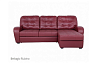 Угловой диван Монреаль с канапе, Бордовый, Кожа Bellagio Rubino
