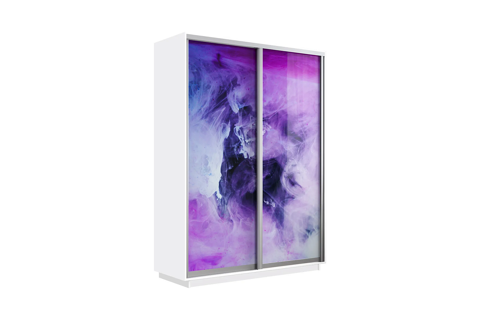 Шкаф-купе 2-х дверный Нонтон фото №1011 / белый снег