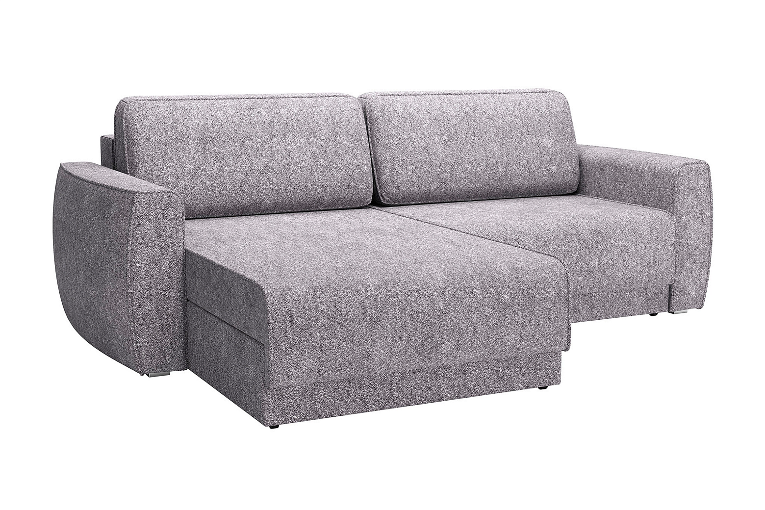 Диван угловой еврокнижка Женева светло-серый