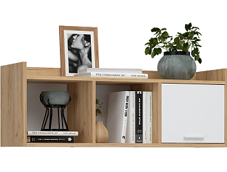 Полка Ирис ПЛ-02 дуб крафт золото / белый