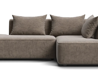 Угловой диван правый Кинг Твин Велюр Роял тауп Divan BOSS - ДИВАН БОСС