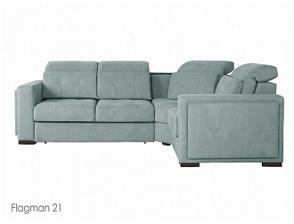 Угловой диван Торонто с тумбой , Серый, Ткань Flagman 21 Home Collection