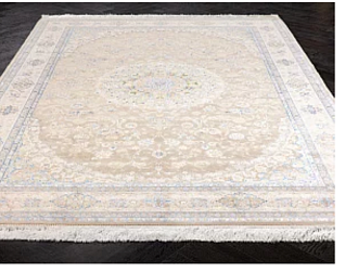 Иранский ковер из шёлка, модала и акрила «MASTERPIECE QUM» 021-23-1520A-LBRN-CREAM Katrin 200 x 300 см Мир ковров