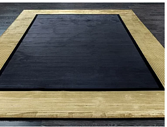 Турецкий ковер из бамбукового шёлка и акрила «Cabinet Rugs» 0704C-BLACK-yellow 400 x 600 см Мир ковров