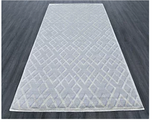 Непальский ковер из шерсти и эвкалиптового шёлка «ART DECO RUGS» RHOMB BLUE AIR(90529) 201 x 302 см Мир ковров