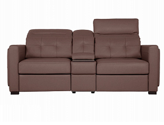 Диван Торонто 2р с баром , Коричневый, Кожа Madras Griss Home Collection