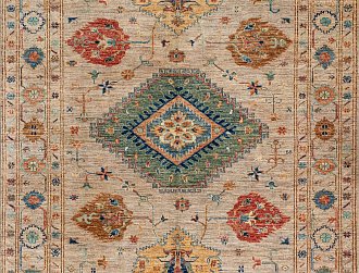 Пакистанский ковер из шерсти «KAZAK ROYAL» GRAY-GRAY(147x196) 147 x 196 см Мир ковров