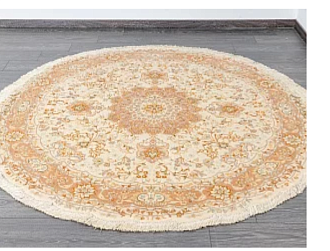 Иранский ковер из шерсти и шёлка «TABRIZ IR» 9-701-IR(Round) 200 x 200 см Мир ковров
