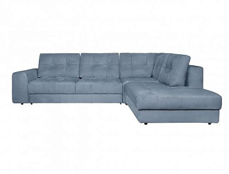 Угловой диван Модульный Брайтон с оттоманкой, Синий, Ткань Smile Dasty Blue Home Collection