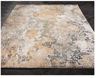 Индийский ковер из арт-шёлка и арт-шёлка «STORM» FR1236-GREY-COPPER 175 x 175 см Мир ковров