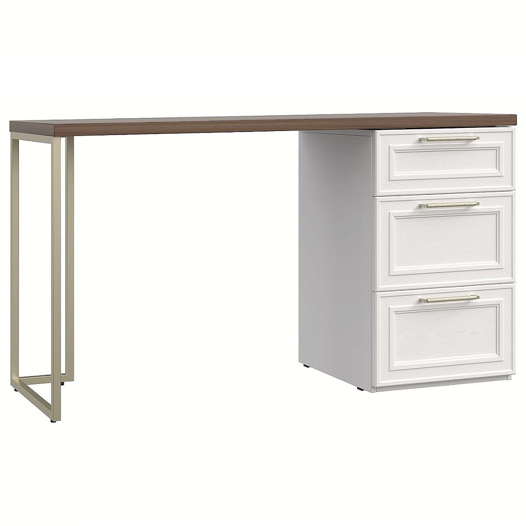 Стол письменный Монреаль белый 47,8х133,2 с тумбой