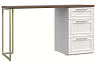 Стол письменный Монреаль белый 47,8х133,2 с тумбой