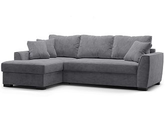 Диван угловой дельфин Като серый