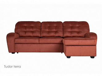 Угловой диван Сидней с канапе, Оранжевый, Ткань Tudor terra Home Collection