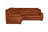 Угловой диван Орлеан с тумбой, Коричневый, Ткань Velutto 55
