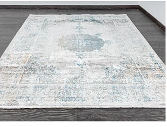 Турецкий ковер из полиэстера «GAUDI» 8443A-CREAM-BLUE 80 x 150 см Мир ковров