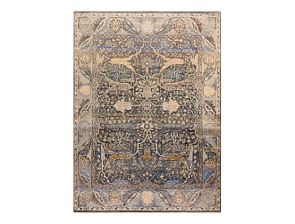 Индийский ковер из шёлка, шерсти и хлопка «VINTAGE SILK» AJ450-BLACK-MIX(231x313) 231 x 313 см Мир ковров