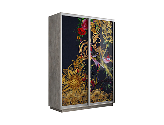 Шкаф-купе 2-х дверный Нонтон фото №1013 / бетон