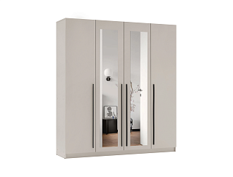Шкаф 4-х створчатый Берген 2.0 м с зеркалами кашемир