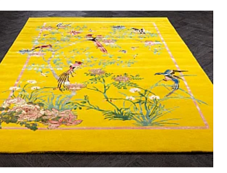 Индийский ковер из шерсти и арт-шёлка «WENDY COLLECTION» BIRDSONG YELLOW 152 x 244 см Мир ковров