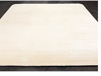 Индийский ковер из шёлка «BLANC DE BLANCS» PLAIN-CORNER-WHITE 201 x 300 см Мир ковров