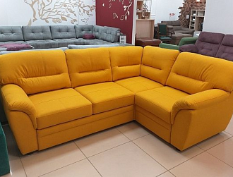 Угловой диван Атлантик с тумбой, , Ткань Bjork Mustard Home Collection