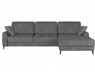 Угловой диван Монако с канапе 85/19, Серый, Ткань Tornado Blue steel Home Collection