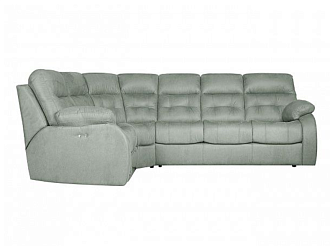 Угловой диван Рей с тумбой, Серый, Ткань Fulton Mint Home Collection