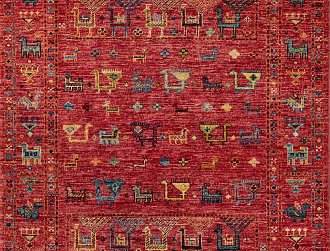 Пакистанский ковер из шерсти «SHAWL KANDI» PURPAL-PURPAL(103x151) 103 x 151 см Мир ковров