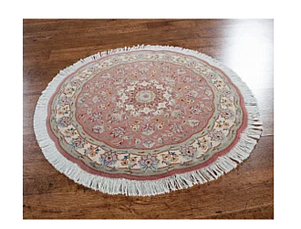 Иранский ковер из шерсти и шёлка «TABRIZ IR» 9-687-IR(Round) 100 x 100 см Мир ковров
