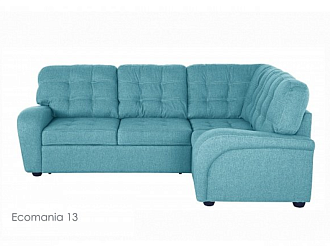 Угловой диван Сидней с тумбой, Голубой, Ткань Ecomania 13 Home Collection