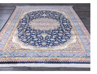 Иранский ковер из шёлка и модала «QUM PERSIAN» 603-NAV 250 x 350 см Мир ковров