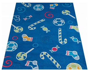 Индийский ковер из хлопка «HAPPY DAY» 5DN-0C-BLU 70 x 140 см Мир ковров