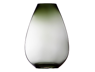 Декоративная ваза из дымчатого стекла