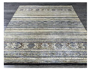 Турецкий ковер из эвкалиптового шёлка «PIETRA» M454K-CRE-DBLU 200 x 290 см Мир ковров
