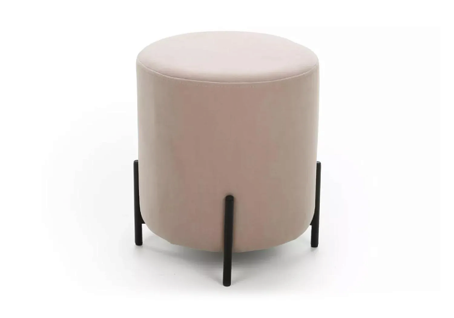 Пуф круглый Шарль темно-бежевый