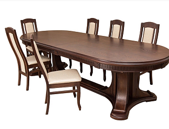 Стол "Мальта-3ББ" банкетный + 6 стульев "Соло-1"