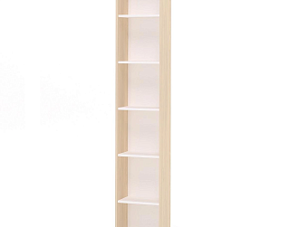 Стеллаж прямой Челси,Римини белая торцевой