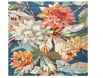 Индийский ковер из шерсти «SANDERSON» Dahlia & Rosehip Teal 50608 170 x 240 см Мир ковров