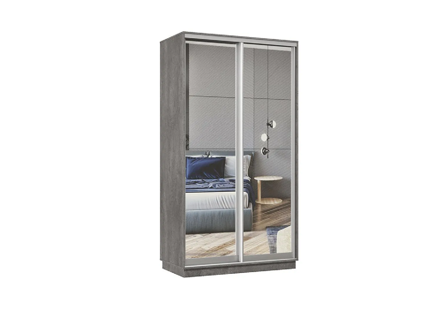Шкаф-купе двухдверный Арго бетон